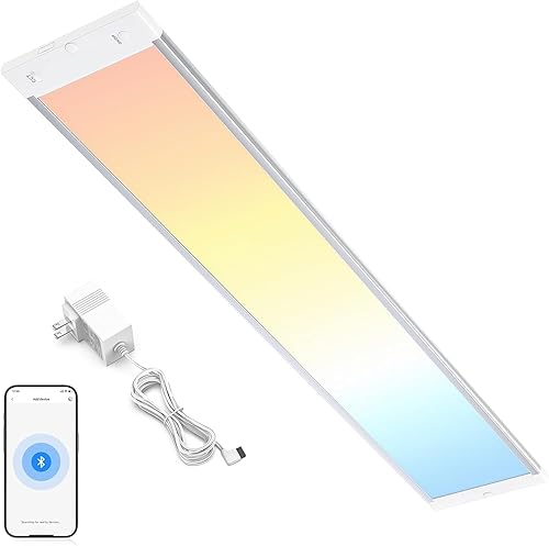 Miniatura 11 de MYPLUS Luces LED para debajo del gabinete, tira de luces LED de 16.4 pies, temperatura de color ajustable y 1123 lúmenes, regulable, 14 W, 24 V