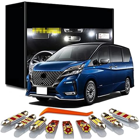 Teptdirio Car LED Interior Light Kit,Fit for Nissan Serena C23 C24 C25 C26 C27 1991-2021 car Accessories Cover