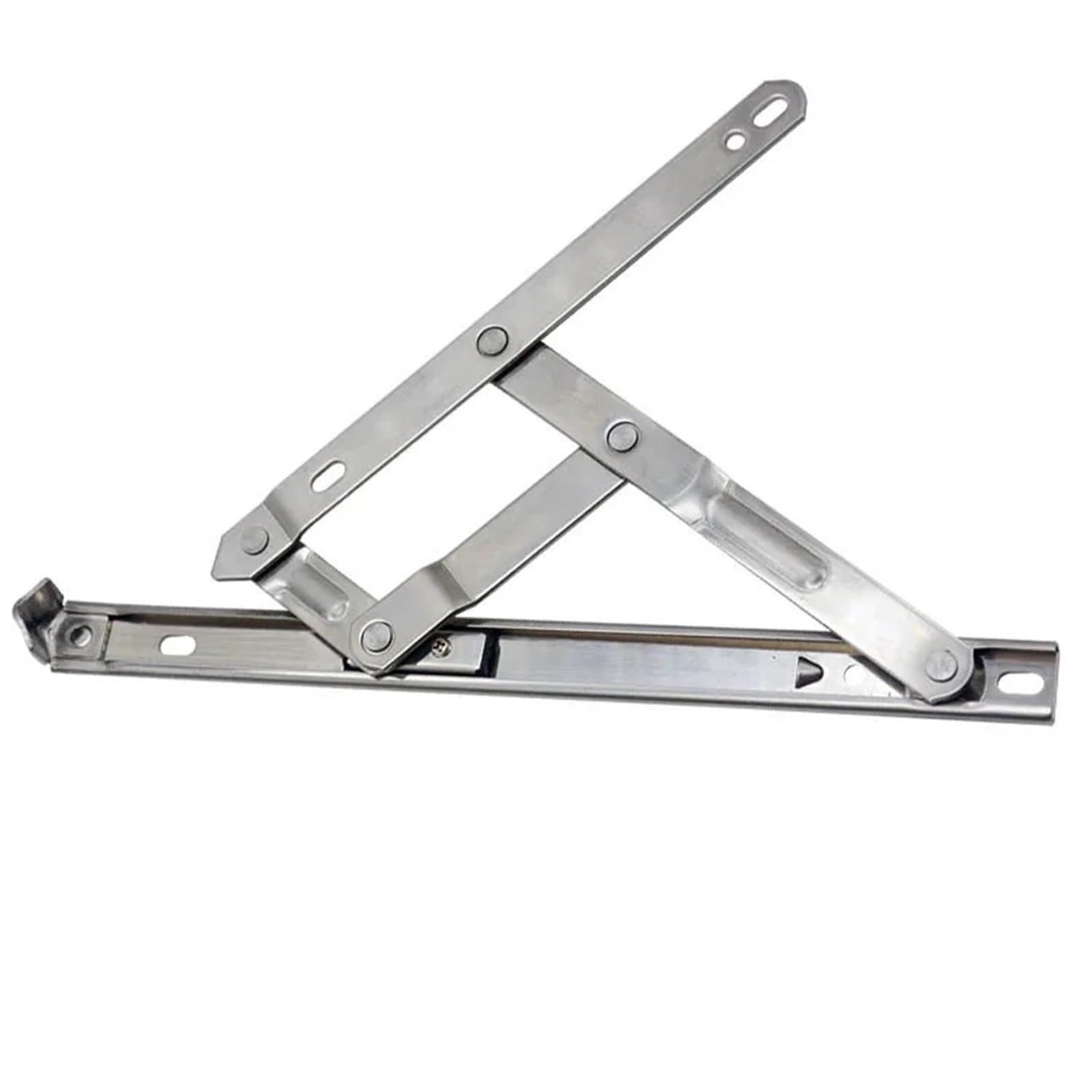 Window Hinge Thickened 304 Stainless Steel Four-Link Slide Stay Flat Open Doors and Windows Stay Push Pull Window Strut Bracket Door Hinge(A1)