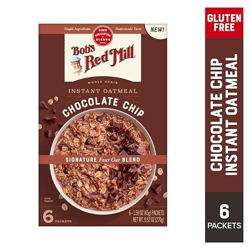Image of Bob's Red Mill Chocolate Chip Instant Oatmeal Packets, 6 packets