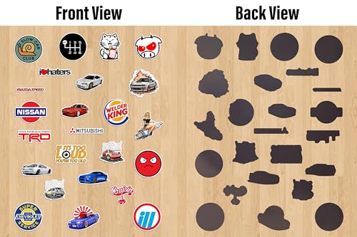 Image of WallDesign JDM Legends Magnet Collection - Iconic Japanese Car Designs, Stylish Magnetic Designs, Perfect for Car Enthusiasts (Set of 24)