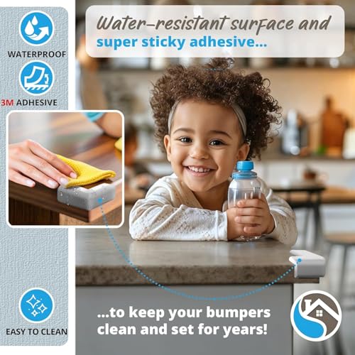 Image of Pack of 12 Baby Proofing Corner Guards | Extra Soft and Cushioned Corner Protector for Sharp Edges | Child Safety Edge Protector for Kids | Furniture Table Baby Safety Product