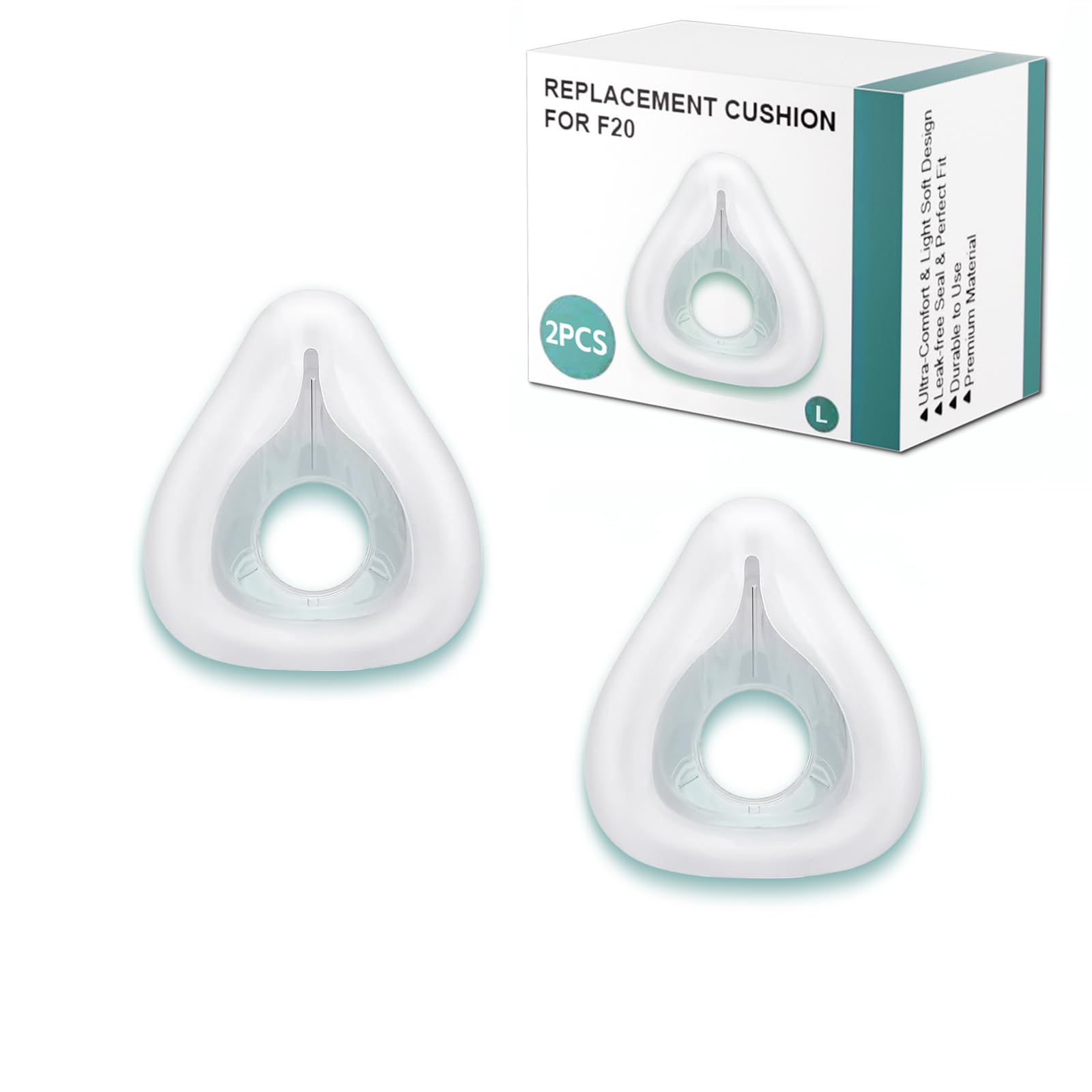 Photo 1 of 2 Packs Replacement Cushion for ResMed AirFit F20 Large, CPAP Accessories Compatible with Original Airfit F20 Full Face CPAP Mask Cushion (Large)