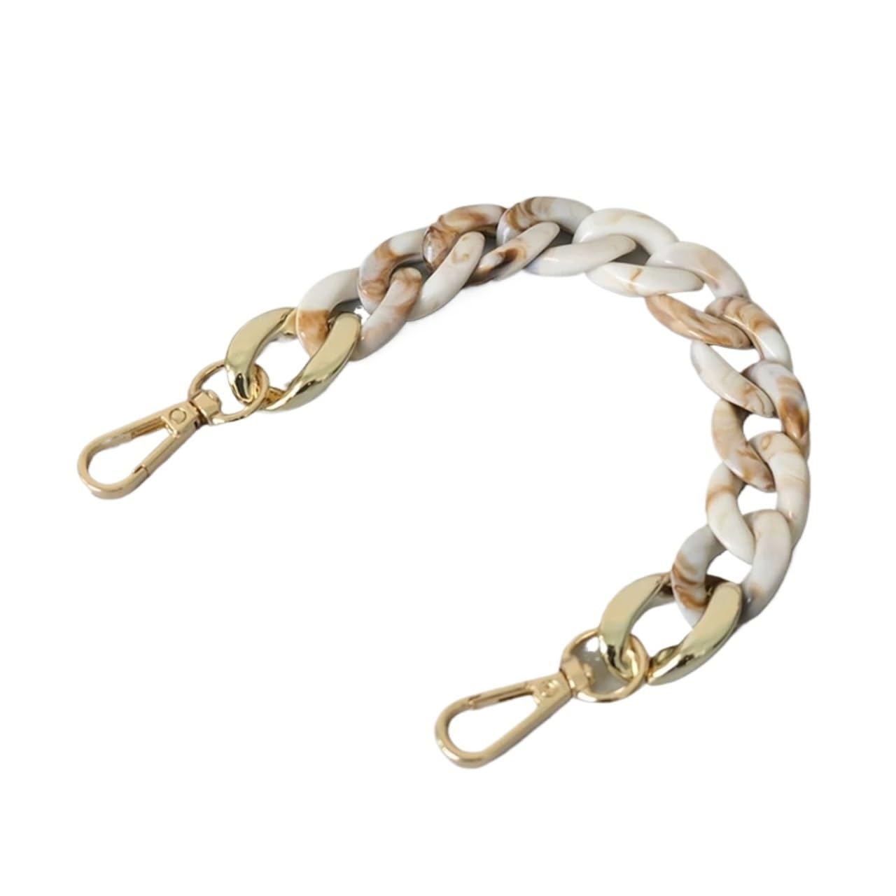 Cadenas para Bolsos Asa de Bolso Cadena DIY Resina Bolso Correa Hombro Monedero Correas de Repuesto con Hebillas for Bolsos(Beige)