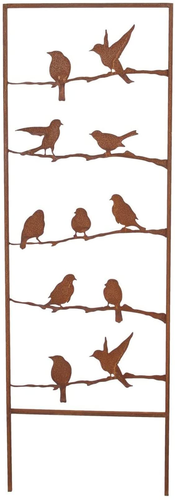 Dekoleidenschaft Piquet de Jardin en métal Aspect Rouille, 115 cm de Haut, échelle décorative pour l'extérieur, décoration de Jardin, Piquet en métal