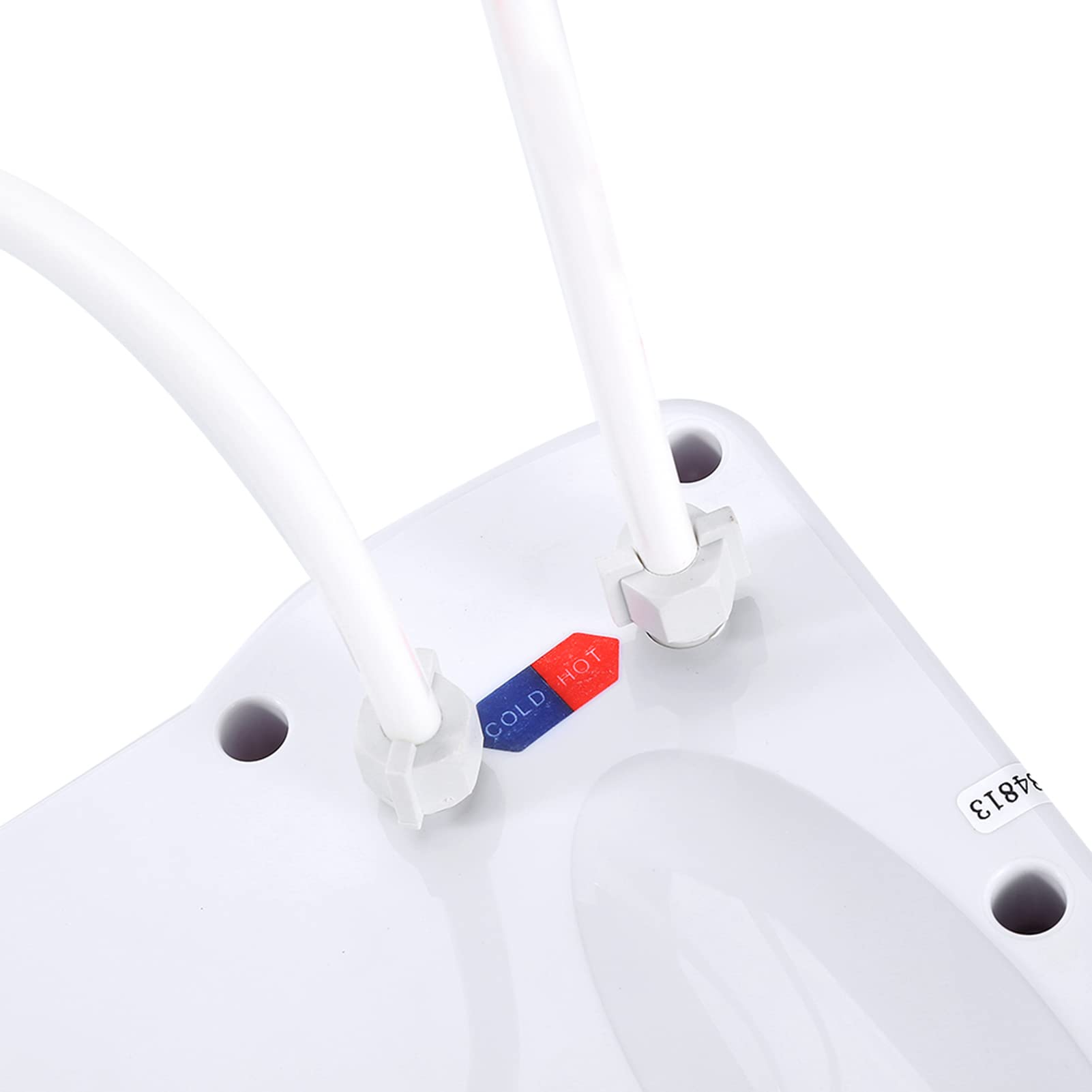 FTVOGUE Bidet Toaletowy, Nasadka Bidetowa Nieelektryczna z Podwójnym Pokrętłem, Natrysk Wodny z Tworzywa ABS do Dwuczęściowej Toalety, łatwy montaż, Mycie na Gorąco i na Zimno dla Higieny Osobistej