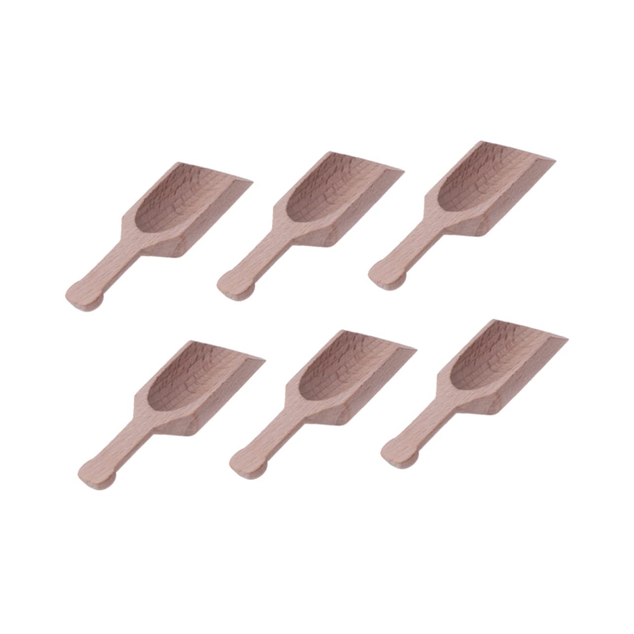 HOLIDYOYO 15pcs Tea Spoon Milk Small Tea Scoop Scoops for Food Tea Shovel Scoops for Canisters Teaware Accessories Spoon Salt Shovel Wooden Scoop Khaki