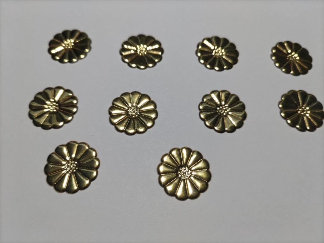 特別価格！【菊紋金具】4分ｘ220枚 （12ｍｍ）神殿、神輿、真鍮金具です。 Amazon.co.jp: 菊紋金具 直径16mm 10枚 アルミ、 神殿、神輿