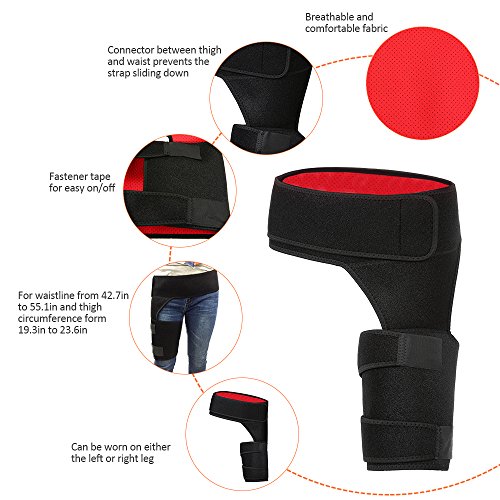 Cinta da coxa, Andoer Faixa de compressão para perna Cinta para virilha Cintura elástica para cintur