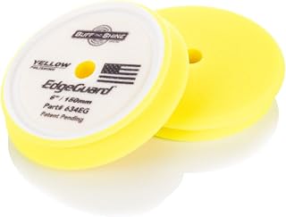 Buff and Shine - EdgeGuard Foam Buffing Pads - Yellow - 6" Polishing Pad - Pack of 2