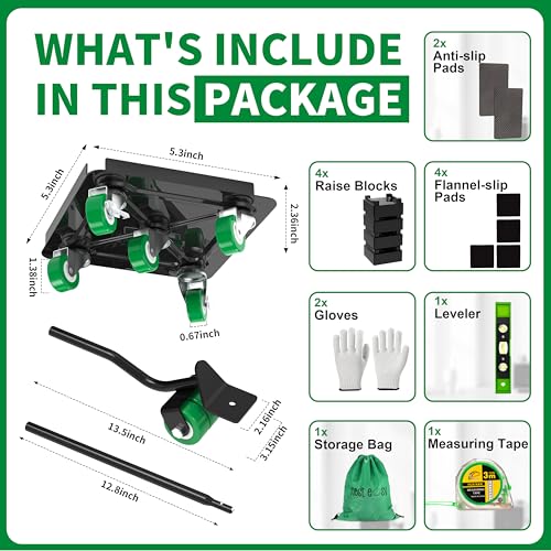 Nest Easy 01 Heavy Duty Furniture Dolly 360° Rotating 5 Wheels thumb #5