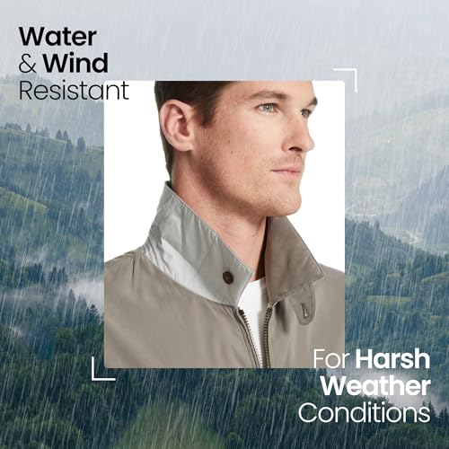 Image of Weatherproof Men's Golf Jacket - Lightweight Windbreaker, Water-Resistant Microfiber Shell, Perfect for Golf & Casual Wear