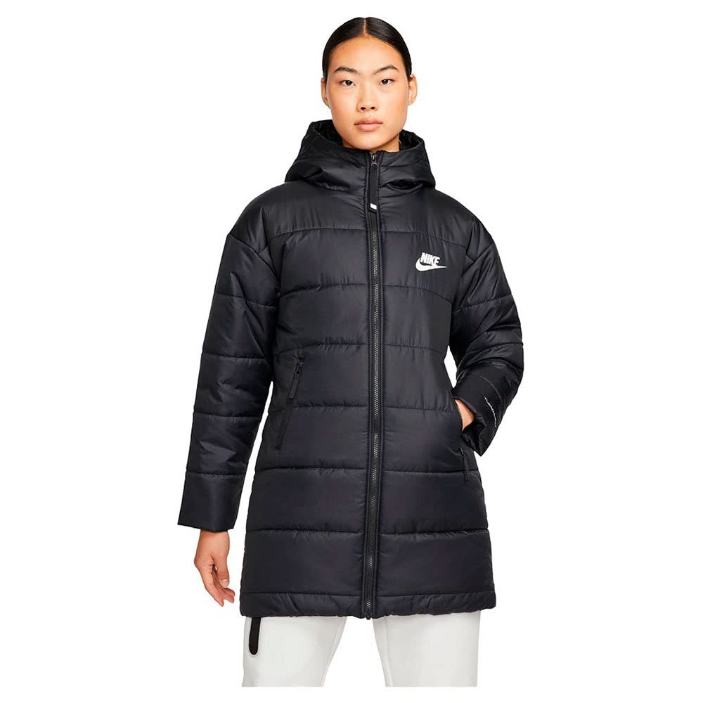 Nike W NSW TF RPL Classic HD Parka Jacket, Black/Black/White