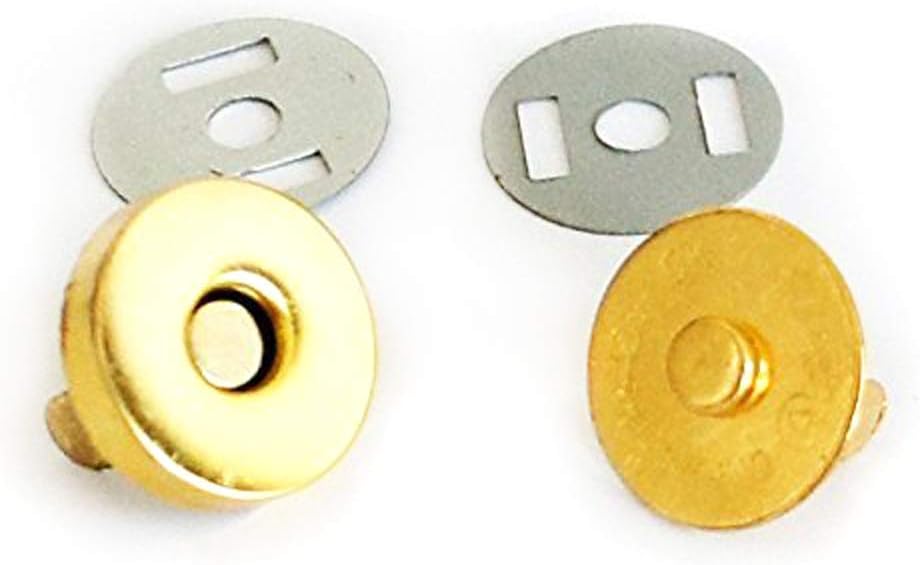 6 Full Sets Magnetic Buttons, Snap Bag Magnetic Clasp Press - Gold, 18mm
