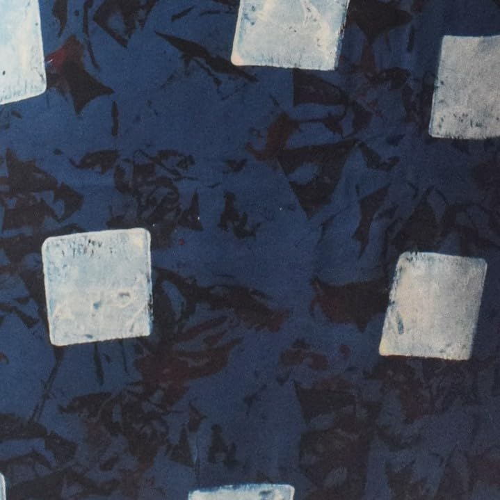 Image of Ethnics of Kutch Women's Ajrakh Modal Silk Natural Dye Hand Block Print Unstitched Kurta Fabric (For Lenght - Refer Bullet Point Below)