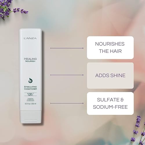 Miniatura 3 de L'ANZA Acondicionador estimulante de nutrición curativa, fomenta el crecimiento saludable del cabello mientras elimina las células muertas de la
