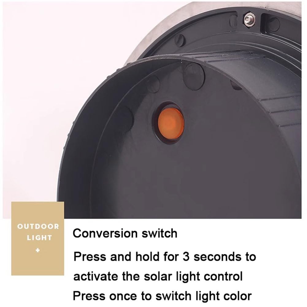 Faretto a Incasso Solare Giardino Esterno, 8/12/16/20 LED luce solare confezione da faretti solari da incasso a terr,Lampada solare per Prato, Vialetto, Scala, Paesaggio(Size:Luce bianca,Color:16W)
