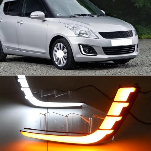 Feux de circulation diurne Suzuki Swift 2014 antibrouillard LED jaune