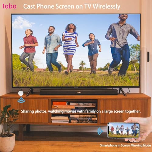 Image of Tobo 5G 4K Wireless HDMI Display Adapter Screen Mirror Cast Dongle Support Miracast DLNA Airplay for iOS Android Phone Tablet Mac Windows Laptop to TV Projector Reciever TD-1401WA