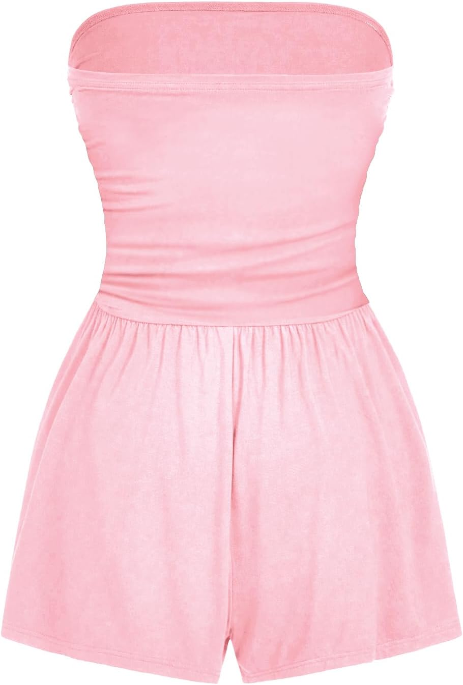 AUXDIO Women Summer Casual Strapless Romper Sleeveless Off Shoulder Short Jumpsuits 2026 Beach Vacation Clothes - Image 2