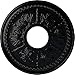 Ekena Millwork CM13TIBLF Tirana Ceiling Medallion, 13 7/8"OD x 3 3/4"ID x 1 1/4"P, Hand-Painted Jet Black