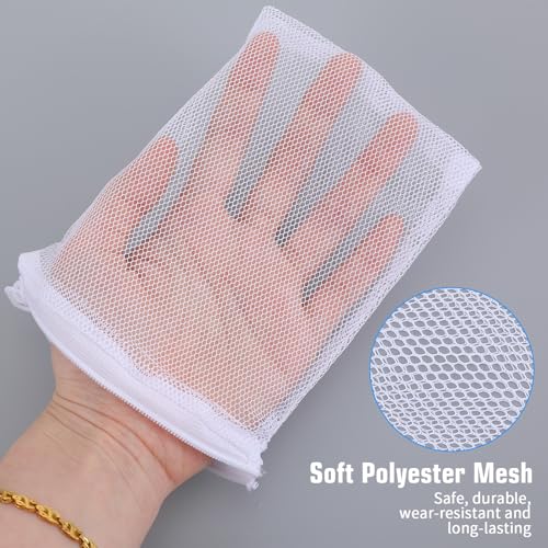 Image of CIATBYYJ 10Pcs Filter Media Bags for Aquarium, Resuable Filter Media Bag, Durable Mesh Aquarium Fish Bags, Mesh Filters Bag with Zipper for Activated Carbon, etc (6 inch x 4 inch)