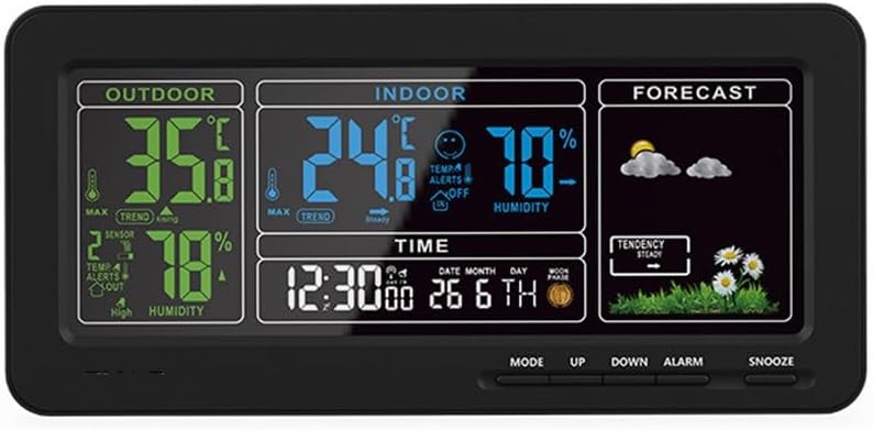 Weather Clock LED Electronic Alarm Multi-Function Indoor Thermometer