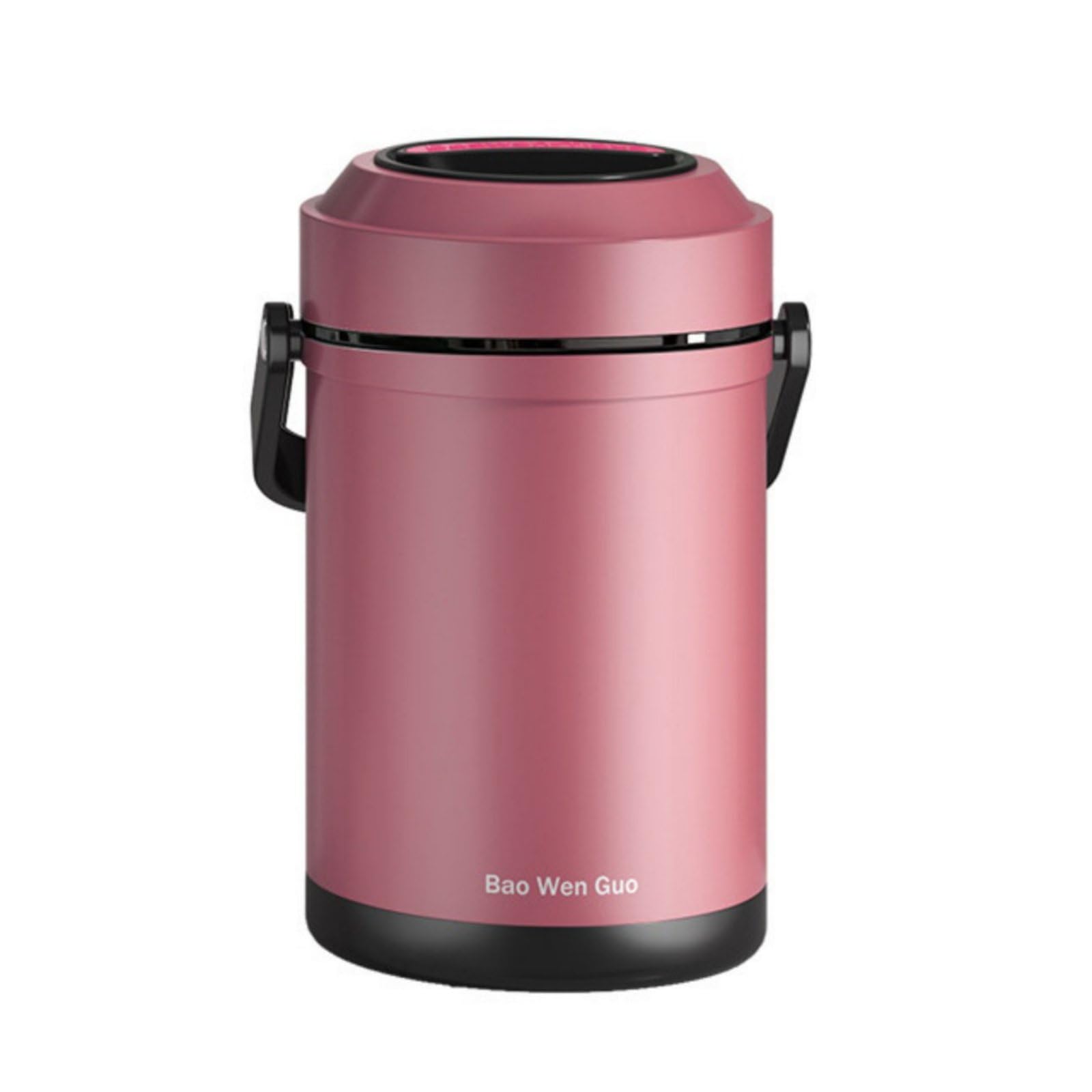 Contenitore Isotermico in Acciaio 304 Grande Capacità Bento Box in Acciaio Inox Facile da Pulire Lunch Box Ermetico per Lavoratori, Ufficio, Trasporto, Rosa, Oro Rosa, 2.6L