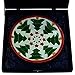 Anka Handcrafts - Christmas Home Decors - Pinetrees - Handmade & Handpainted Ceramic Plates with Unique Embossed Surface – w Navy Int. Velvet Case – Christmas for Homes 744