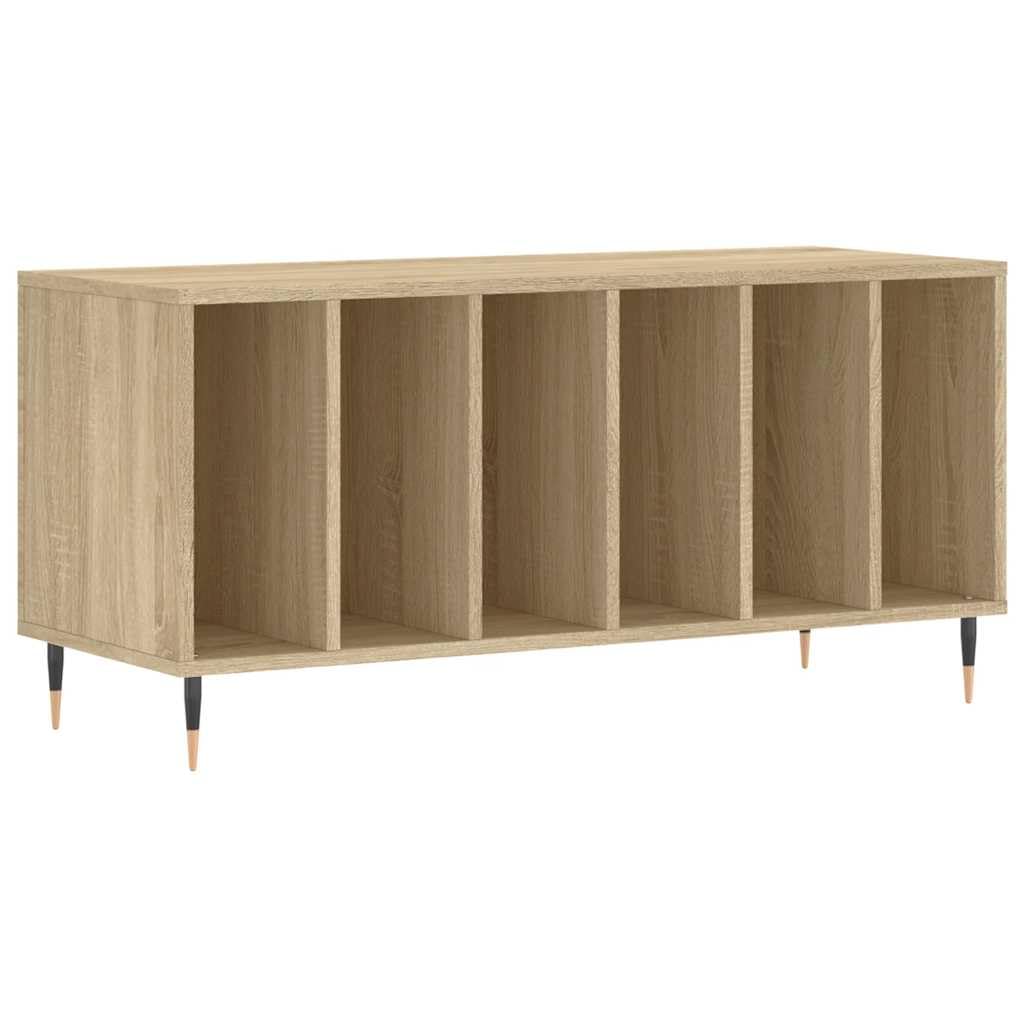 vidaXL Armadio a dischi, supporto giradiscos, credenza da soggiorno moderna in legno di ingegneria Rovere Sonoma