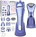 Epilator for Women, 7 in 1 Hair Removal Device for Women, Painless Electric Lady Shaver Bikini Trimmer, Cordless Razor Epilator for Bikini Line,Face,Body, IPX7 Waterproof,Rechargeable, 2 Speeds,Purple