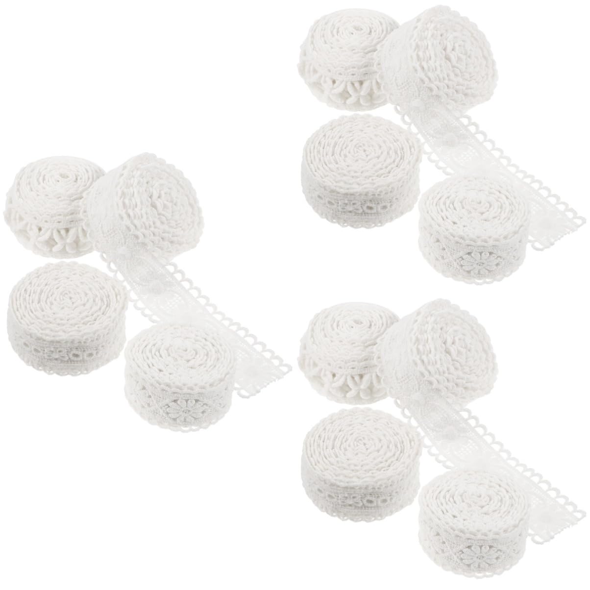 SHINEOFI 12 Nastro Di Pizzo Per Decorazioni Elegante Passamaneria Per Da Sposa Artigianato e Cucito Yarde Di Raso Vintage Per Fai Te