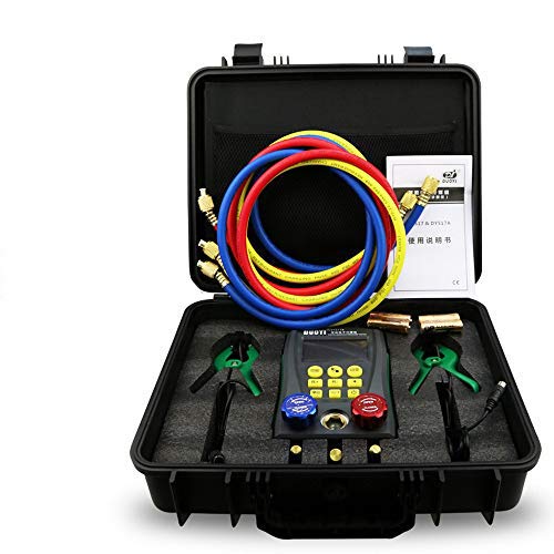 Kältetechnik Digitale Monteurhilfe HVAC Vacuum Pressure Tester Dignostic Meter Kit Druck Temp Dignostic Gauge Kit for Maintaining Air Conditioning