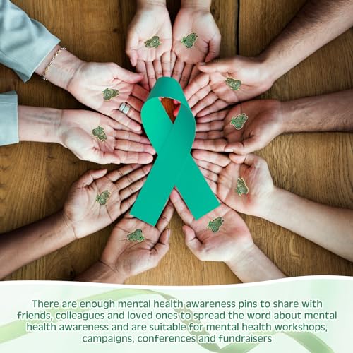 Image of Unittype Green Ribbon Butterfly Pins Mental Health Awareness Items Suicide Prevention Butterfly Lapel Pin Gifts for Mental Health Awareness Month Charity Public Social Events