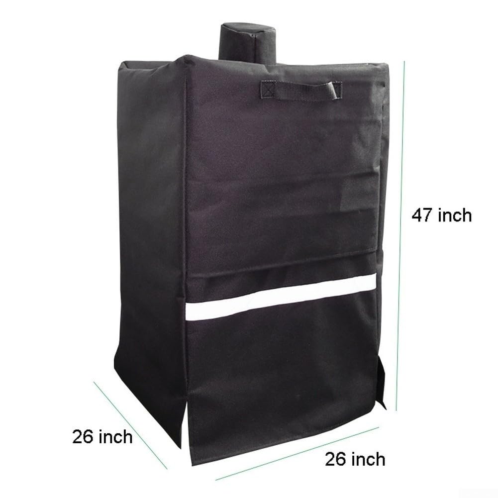 Copertura per barbecue in tessuto Oxford 600D, con nastro riflettente, resistente alle intemperie, protezione per griglia a gas, 66 x 66 x 47 pollici