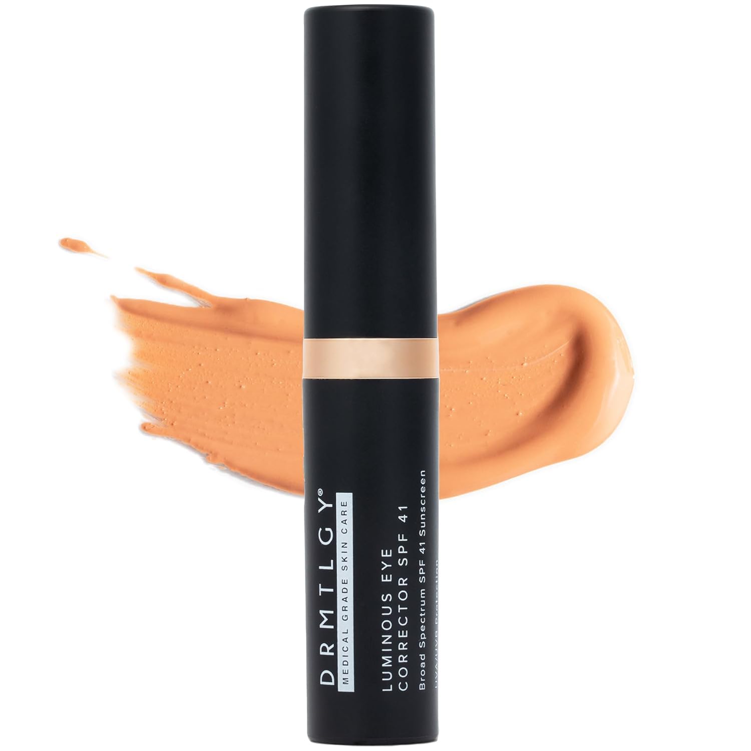 DRMTLGY Luminous Eye Corrector SPF 41, Under Eye Color Corrector for Dark Circles, Anti-Aging Tinted Eye Cream, Hydrating Eye Serum with Peach
