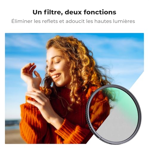 Filtre 58mm Black-Mist 1/4 CPL résout reflets eau et lumière trop dure - 3