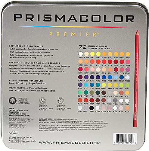 Image of PRISMACOLOR Premier Colored Pencils, Soft Core, 72 Count