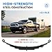 AEagle 5 Leaf 3000lb Capacity Double Eye Spring for 5200lb-6000lb Tandem Trailer Axle & U-Bolt & Hanger Kit, 25-1/4