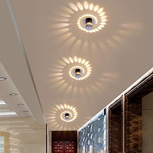 3W LED Deckenleuchte Innenbeleuchtung Unterputz Rahmen Lampe LED Modern Runde Deckenlampe Cover