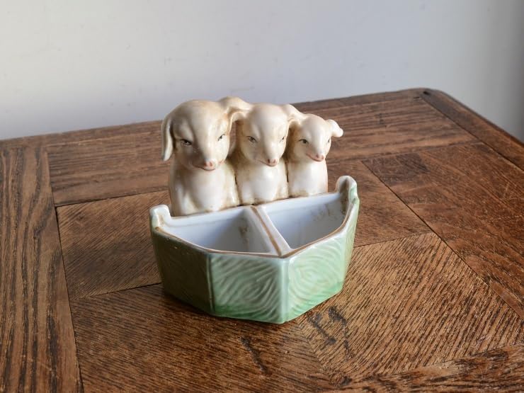 美品】ブタ人形陶器オブジェ置物インテリア工芸品美術品A2723