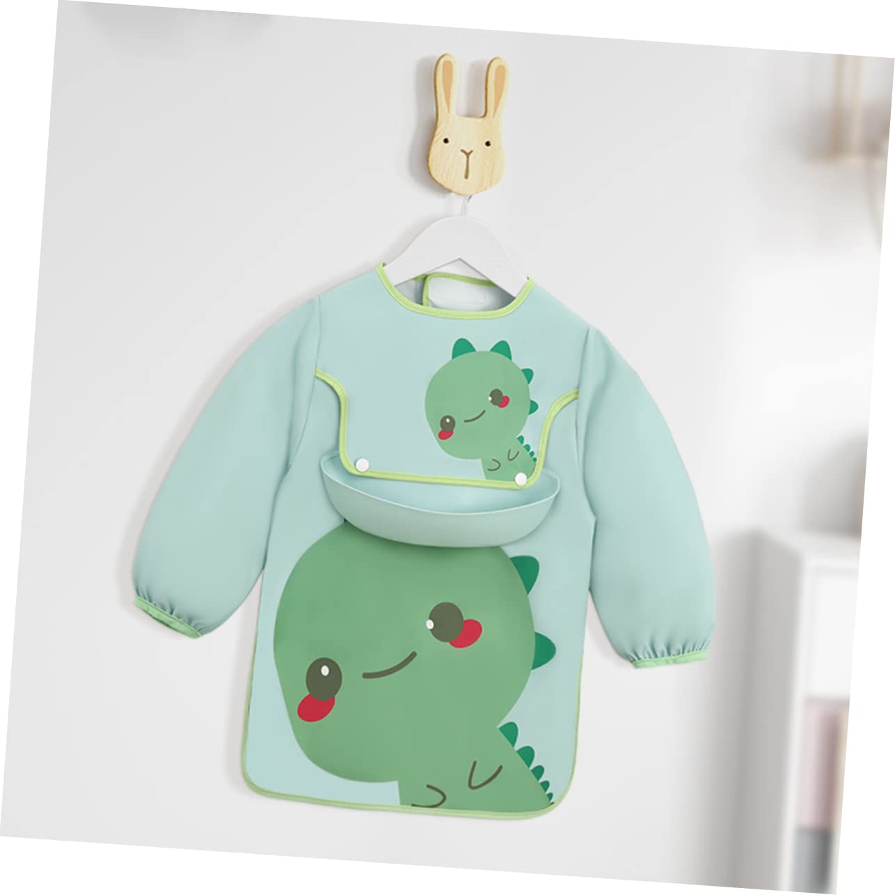 ifundom 2pezzi Bavaglino Per Ragazzo Ragazza Smock Con Straps Per Nutrizione e Attività Creative Facile Da Pulire e Asciugare Materiale Resistente e Comodo Per Ragazzo Ragazza e