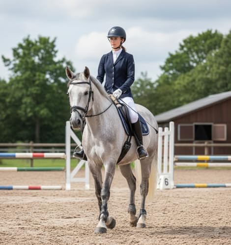 Hunters Saddlery Sperriemen mit Schlaufe Halterung für Pferd Befestigung zum Nachrüsten von Trense, Reithalfter Zaumzeug (Schwarz)