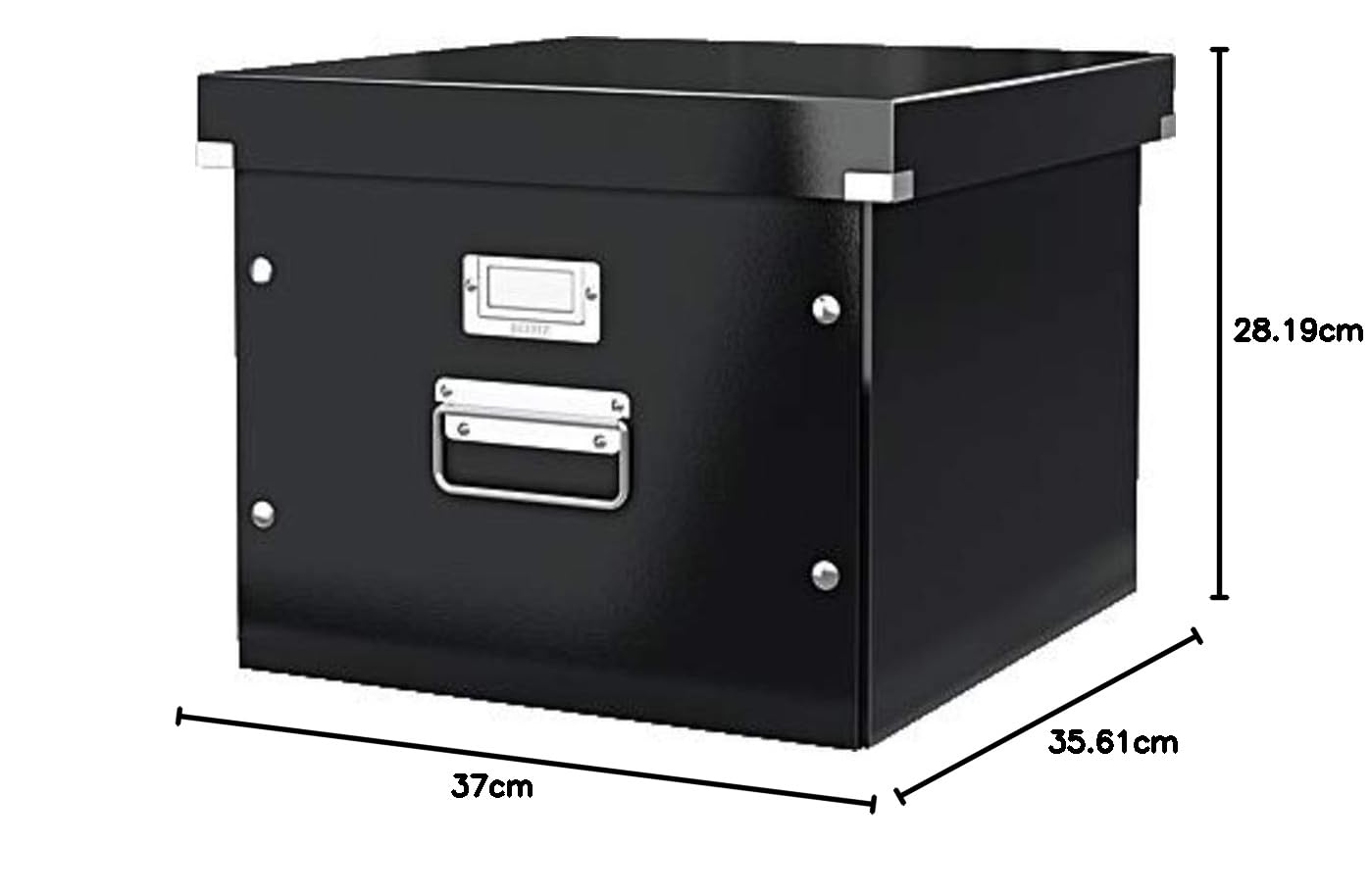 Leitz Snap'n'Store 60670095 - Caja de cartón Duro para Carpetas Colgantes, Color Negro