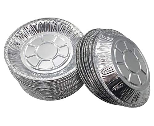 Premium 6" Aluminum Foil Pie Pans 50pcs/Set. Disposable Tin Plates for Pies Tart Quiche - Image 4
