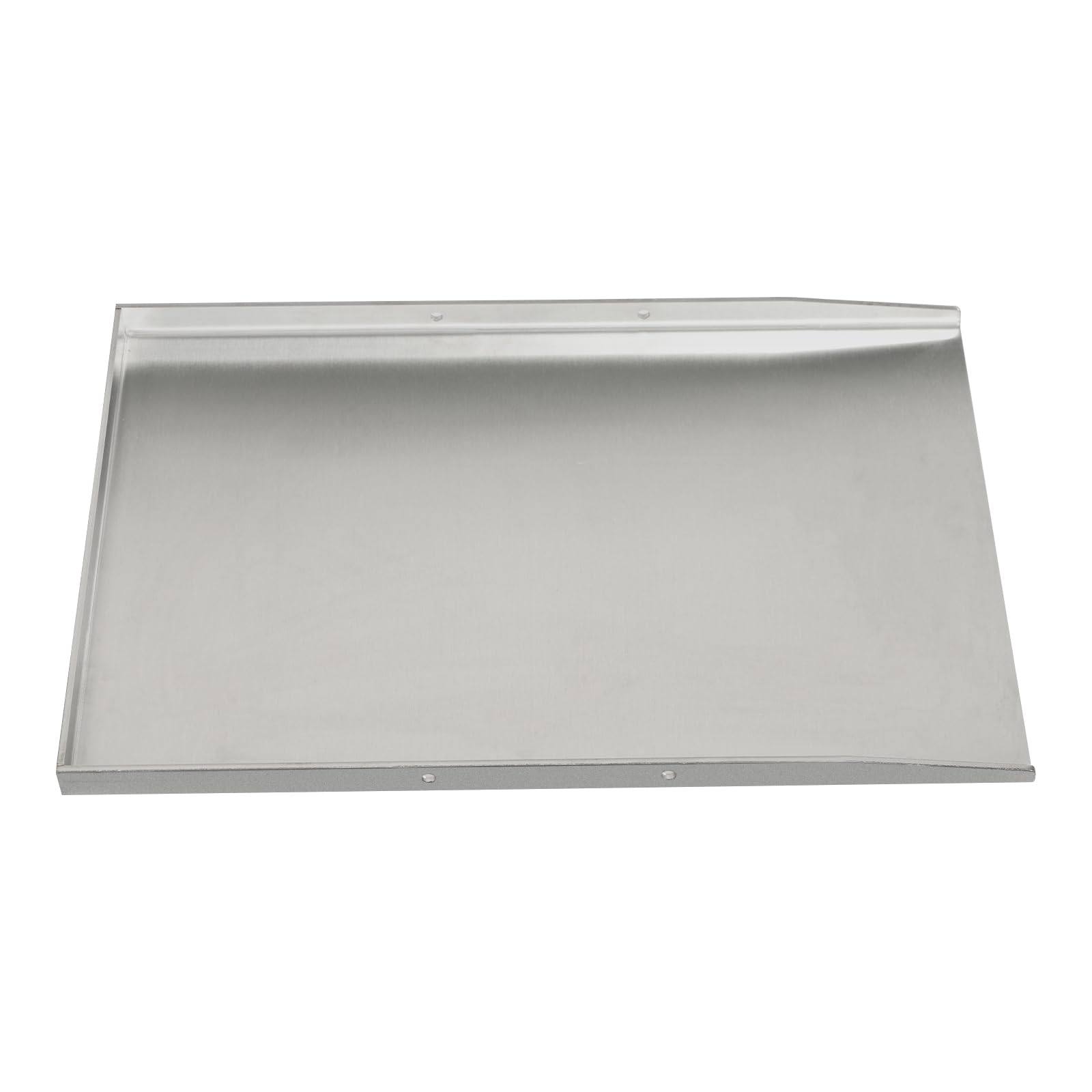Grillplatte aus Edelstahl, Grill Plate Universal BBQ Grill Tray mit 2 Praktische Griffe, für den Einsatz beim Grillen Camping Wandern Party, Silber (49x32.5cm)