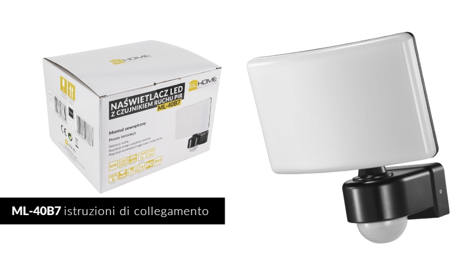 EL-HOE Lapada per facciate a LED L-20B7 con sensore di oviento 140