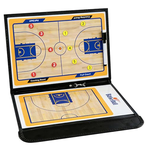 Basketball Coaching Board with Magnetic Players - Dry Erase Clipboard for Basketball Coaches Professional All-in-One Basketball White Board for Coaching Includes Play Templates & Storage