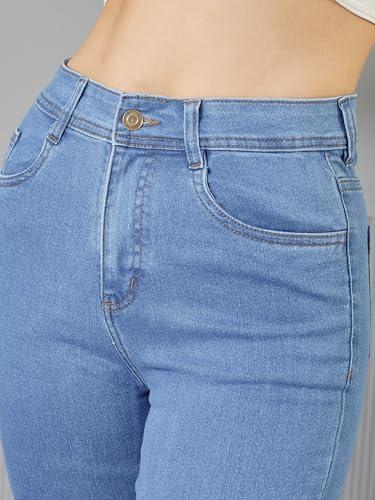 Image of Miss Chase Women's Skinny High Rise Regular /Cropped Length Stretchable Denim Jeans