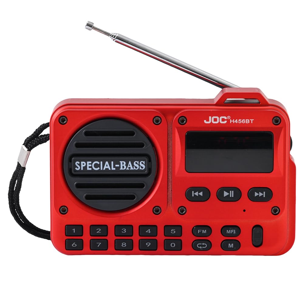 Radio FM portátil con Pantalla LED Grabadora de Radio Digital BT 5.4 Altavoz de Radio para Viajes en casa Regalos para Personas Mayores